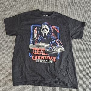 Ghost‎ Face Shirt Mens Large Black Horror Movie Club Scream Slasher Graphic Tee